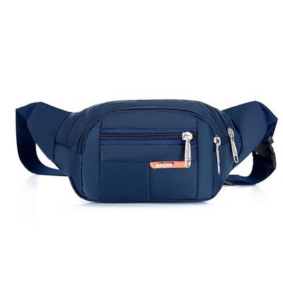 Black Waterproof Waist Bag – Multi-Pocket Fanny Pack for Travel, Hiking, Running, and Outdoor Sports