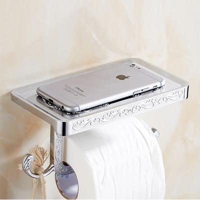 Retro Toilet Paper Holder Mobile Phone Storage Shelf Holder Wall Mounted Rack Toiletpaper holder Bathroom Decor Organization and Storage Toilet Paper Holder Toilet Paper Holder Stand