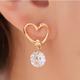 1 Pair Drop Earrings For Women's AAA Cubic Zirconia Daily Date Alloy Classic Fashion Sweet Heart