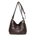 Women's Crossbody Bag Shoulder Bag Hobo Bag PU Leather Outdoor Daily Holiday Zipper Large Capacity Waterproof Lightweight Solid Color dark brown Yellowish brown Black