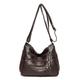 Women's Crossbody Bag Shoulder Bag Hobo Bag PU Leather Outdoor Daily Holiday Zipper Large Capacity Waterproof Lightweight Solid Color dark brown Yellowish brown Black