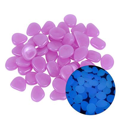 100Pcs Garden Decor Luminous Stones Glow In Dark Decorative Pebbles Pebble Rocks Outdoor Fish Tank Aquarium Decorations