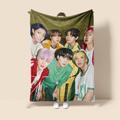 BTS Pattern Soft Throws Blanket,Novelty Flannel Throw Blankets Warm Printed All Seasons Gifts Home Decor Big Blanket