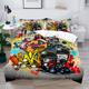 3D Street Art Graffiti Series Print Duvet Cover Bedding Sets Comforter Cover with 1 Print Duvet Cover or Coverlet,2 Pillowcases for Double/Queen/King