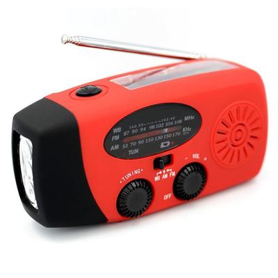 Multi-Band AM/FM/SW Portable Radio Emergency Hand Crank Solar Radio with LED Flashlight 2000mAh Power Bank Cell Phone Charger