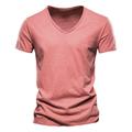 Men's Tee T shirt Tee Shirt Graphic Patterned Solid Colored V Neck Daily Short Sleeve Slim Tops Basic Streetwear White Black Light gray / Summer / Spring / Summer