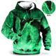 Men's Plus Size Pullover Hoodie Sweatshirt Big and Tall 3D Print Hooded Long Sleeve Spring Fall Fashion Streetwear Basic Comfortable Work Daily Wear Tops