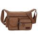 Men's Crossbody Bag Shoulder Bag Hobo Bag Canvas Outdoor Daily Holiday Zipper Large Capacity Foldable Lightweight Solid Color Small brown Large black Large green