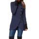 Women's Coat Outdoor Daily Wear Going out Fall Winter Coat Stand Collar Regular Fit Windproof Warm Comtemporary Stylish Casual Jacket Long Sleeve Plain Slim Fit Black Wine Army Green