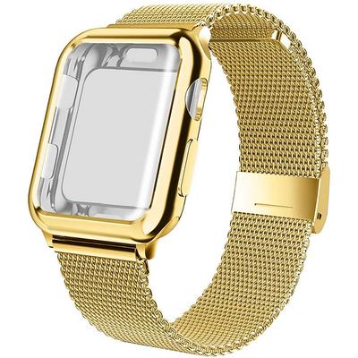 Milanese Loop Compatible with Apple Watch band with Case Magnetic Clasp Stainless Steel Strap Replacement Wristband for Series 8 7 6 5 4 3 2 1 SE 49mm 45mm 44mm 42mm 41mm 40mm 38mm Sreies Ultra SE 8