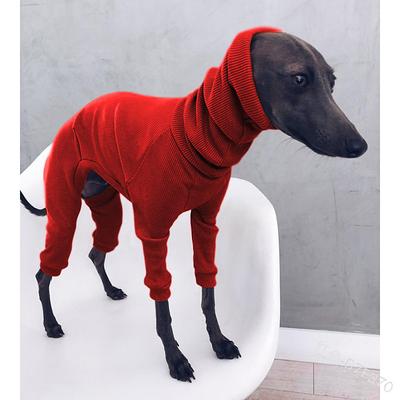 Winter Dog Coat Jacket Tight Dog Hoodie Dog Jumper Sweater for Greyhound Whippet,Dog Clothes Greyhound Turtleneck Sweatershirt Jumper,Warm T-Shirt Pet Clothes (Black,5XL)