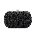 Women's Clutch Evening Bag PVC Alloy Party Holiday Solid Color Black White Ivory