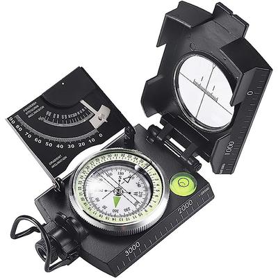 Multifunctional Camping Compass Military Aiming Navigation Geological Compass Digital Navigation Device North Needle With Slope Meter Professional Luminous Portable