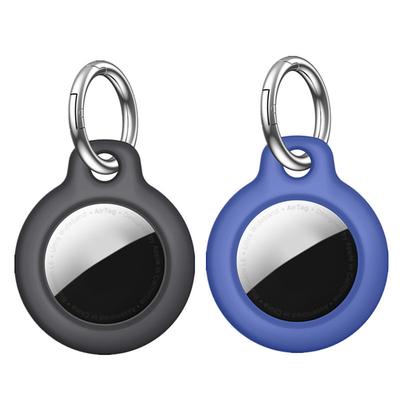 Waterproof for Airtag Holder 2 Pack Air Tag Keychain Hard PC TPU Full Body Protective Tracker Case with Loop Key Ring for Apple Tags IPX8 Airtags Cover for Wallet Luggage Cat Dog Pets