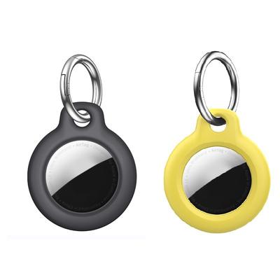 IP68 Waterproof AirTag Holder Case – Shockproof 360° Full Body Protective Keychain Cover with Metal Ring for Apple AirTag, Ideal for Pets, Keys, Bags, and Backpacks 2 Pack