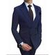 Black White Champagne Men's Wedding Suits Solid Colored 2 Piece Plus Size Standard Fit Double Breasted Six-buttons 2024