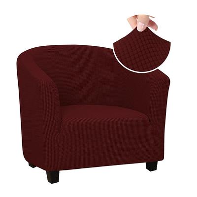 Club Chair Slipcover Stretch Armchair Cover Sofa Cover Couch Furniture Protector for Living Room Jacquard Spandex Couch Covers