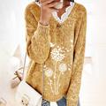 Women's Pullover Sweater Jumper V Neck Crochet Knit Rayon Knitted Lace Trims Fall Winter Outdoor Daily Going out Stylish Casual Soft Long Sleeve Butterfly Yellow Gray S M L