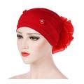 New Women Hair Loss Cap Beanie Skullies Flower Pearls Muslim Cancer Chemo Cap Islamic Indian Hat Cover Head Scarf Fashion Bonnet