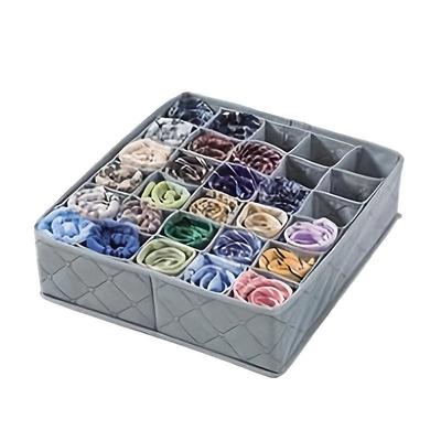 30 Grids Foldable Underwear Storage Box, Non Woven Fabric Multiple Cells Socks Organizer, Bras Drawer Organizer