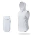 Men's Men Tops Tank Sleeveless Hoodie Hooded Sleeveless Sports Outdoor Vacation Going out Casual Daily Gym Quick dry Breathable Soft Plain Black White Activewear Fashion Sport