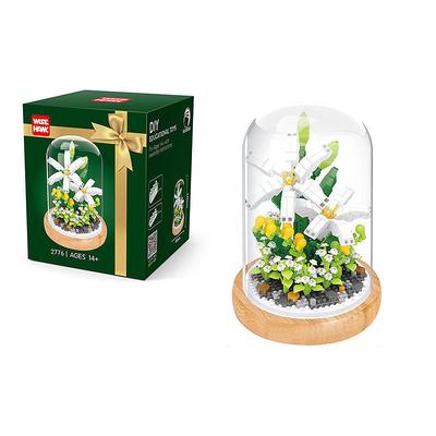 Women's Day Gifts Building Blocks,Create Beautiful Flower Bouquets with this 1pc Flower Building Kit - Perfect for Adults Kids! Mother's Day Gifts for MoM