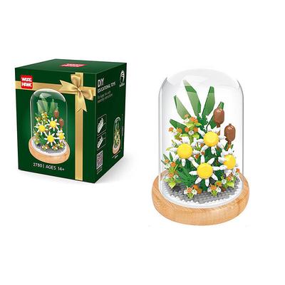 Women's Day Gifts Building Blocks,Create Beautiful Flower Bouquets with this 1pc Flower Building Kit - Perfect for Adults Kids! Mother's Day Gifts for MoM