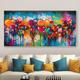 Colorful Graffiti Wall Art Canvas Handpainted Street Art Handmade Abstract Heart Wall Decor Painting Modern Artwork Picture for Living Room Home Decoration No Frame