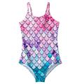 Girls Mermaid Swimsuit 3D Print One Piece Bathing Suit for Girls Swimwear Costume 3-12 Years