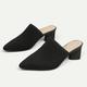 Women's Heels Sandals Slippers Plus Size Flyknit Shoes Outdoor Work Daily Striped Chunky Heel Pointed Toe Classic Casual Comfort Walking Knit Loafer Black Red Blue