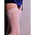 Women's Sexy Lingerie Stockings Pure Color Fashion Simple Soft Home Daily Bed Nylon Breathable Summer Spring Black White