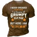 Graphic Letter Vintage Fashion Classic Men's 3D Print T shirt Tee Grumpy Old Man T Shirt Outdoor Casual Daily T shirt A B C Short Sleeve Crew Neck Shirt Summer Clothing Apparel S M L XL 2XL 3XL 4XL