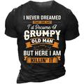 Graphic Letter Vintage Fashion Classic Men's 3D Print T shirt Tee Grumpy Old Man T Shirt Outdoor Casual Daily T shirt A B C Short Sleeve Crew Neck Shirt Summer Clothing Apparel S M L XL 2XL 3XL 4XL