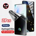 2 pcs Screen Protector For Samsung Galaxy S24 Ultra Plus S23 S22 S21 S20 Plus Ultra Note 20 Ultra 10 Plus TPU Hydrogel Privacy Anti-Spy Anti Bubbles Anti-Fingerprint Ultra Thin Scratch Proof