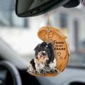 Cute Angel Wing Dog Forever In My Heart Hanging Ornament Cartoon Cute Pendant Car Bag Keychain Pendant Car Ornaments For Rear View Mirror Interior Car Decoration