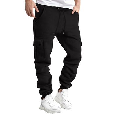 Men's Sweatpants Joggers Trousers Cargo Sweatpants Drawstring Elastic Waist Multi Pocket Plain Comfort Breathable Casual Daily Holiday Sports Fashion Black Yellow