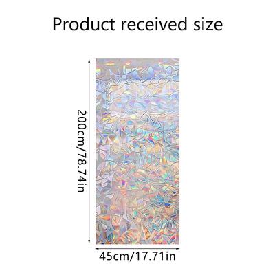Stained Glass Window Film Rainbow Window Film Translucent Stained Glass Self Adhesive Film Static Cling Thermal Insulation Window Sticker for Home