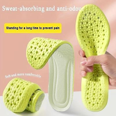 1 Pair Shock Absorption Comfortable Breathable Deodorant Insoles, Insoles For Sneakers Comfortable Plantar Fasciitis Insoles Foot Men's And Women's Sex Orthopedic Sole Running Accessories