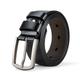 Men's leather belt is fashionable classic business belt cowhide buckle belt suitable for trousers jeans work and gifts for fathers and husbands