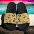 Men's Slippers Flip-Flops Slippers Print Shoes Casual Beach Vacation PVC Waterproof Comfortable Slip Resistant Yellow Pink Green Summer