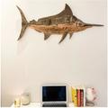 Nordic Wooden Crafts Home Wall Wall Decoration Decoration Swordfish Shark Whale Wall Decoration Wooden Crafts