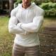 Men's Hoodie Black White Gray Hooded Solid Color Sports Outdoor Active Winter Clothing Apparel Hoodies Sweatshirts Long Sleeve Slim