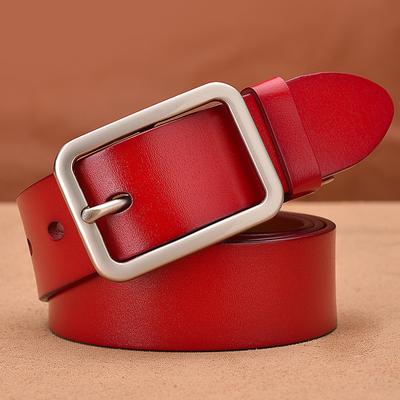 Men's Leather Belt Casual Belt Black Red Dermis Retro Traditional Plain Daily Wear Going out Weekend