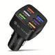 75W Fast Charging 6-Ports QC3.0 5 USB 15A Car Charger Adapter Fast Charging Portable Phone Adapter For Android Charger