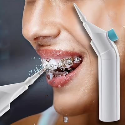Cordless Tooth Flosser Oral Irrigator Portable No Need To Charge Perfect For Family Travel Daily Dental Care Ideal Mother's Day Gift