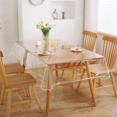 Clear Plastic Tablecloth, 100% Waterproof Oil-Proof Spill-Proof Vinyl PVC Table Cloth, Wipeable Rectangle Tablecloth Protector for Dining Table, Outdoor and Indoor Uses