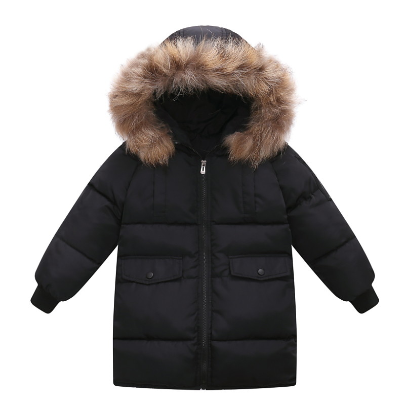 Toddler Boys Down Coat Outerwear Solid Color Long Sleeve Zipper Coat Adorable Daily Black Army Green Winter Fall 3-7 Years