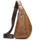 Men's Messenger Bag Sling Shoulder Bag Crossbody Bag Nappa Leather Cowhide Daily Zipper Black Brown Coffee