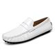 Men's Loafers Slip-Ons Moccasin Drive Shoes Penny Loafers Casual British Daily Office Career Leather Loafer Black White Light Blue Spring Fall