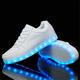 Boys Girls Sneakers LED Light up Shoes High Top USB Charging PU Non Slip Quick Charge Hip-Hop Dancing Shoes Little Kids(4-7ys) Big Kids(7years ) Running Shoes Silver Gold White